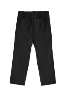 Side Lace-up Nano Enamel Pants - Black