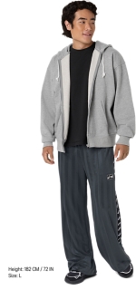 LOGO ZIP-UP HOODIE, Grey Heather 3