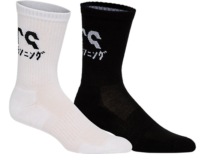 Image 1 of 5 of Unisex Performance Black / Brilliant White 2PPK KATAKANA SOCK Men's Sports Socks