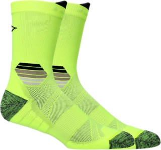 Alternative image view of FUJITRAIL RUN CREW SOCK, Safety Yellow/Performance Black