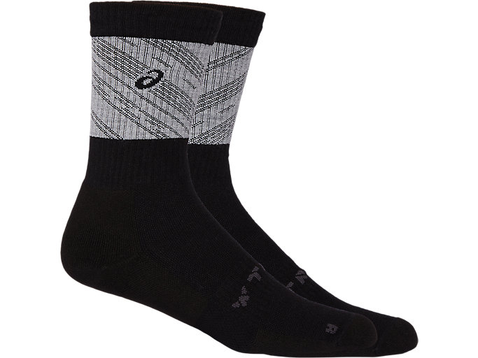 Image 1 of 3 of Unisex Dark Grey WINTER RUN CREW SOCK Men's Sports Socks
