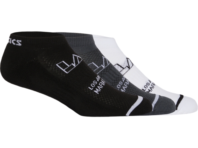 ASICS CUSHION LOW 3PACK LAM Men Black/ White/ Grey Socks ASICS