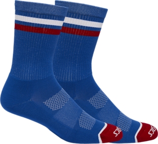 UNISEX ASICS CREW SOCKS USA | Electric Blue/Electric Red | Socks | ASICS