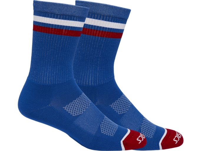 ASICS CREW SOCKS USA Unisex Electric Blue/Electric Red Socks