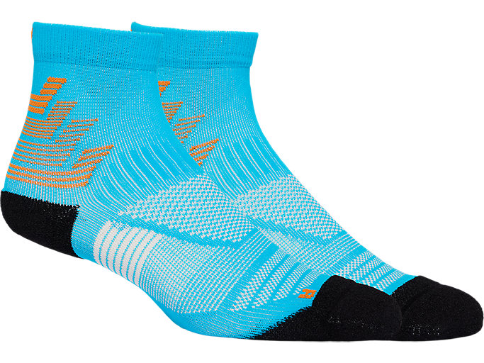 Image 1 of 6 of Unisex Island Blue/Sun Peach TECHNOLOGY RUN QUARTER SOCK Men's Sports Socks