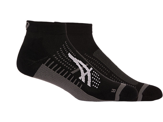 Image 1 of 6 of Unisex Performance Black/Carrier Grey ICON RUN QUARTER SOCK Men's Sports Socks