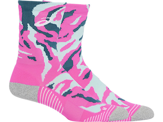 Image 1 of 8 of Unisex Gloomy Sea/Aquamarine/ Hot Pink COLOR CAMO RUN CREW SOCK Unisex Socks