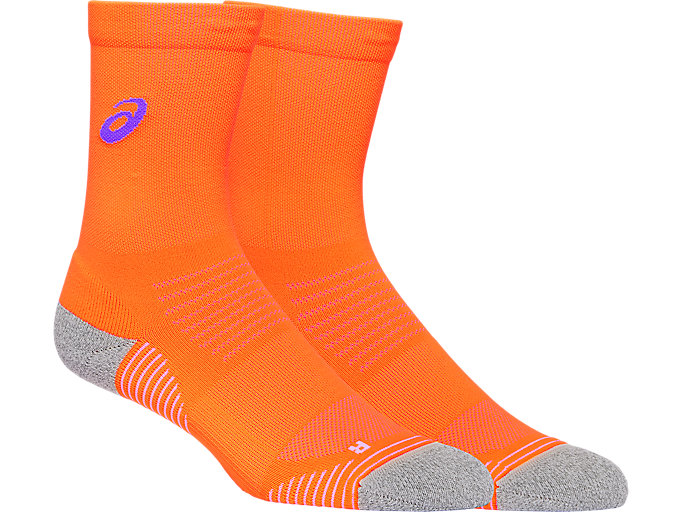 Image 1 of 6 of Unisex Orange Pop/Amethyst MARATHON RUN CREW SOCK Men's Sports Socks