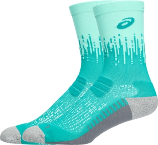 PERFORMANCE RUN SOCK CREW, Wave Teal/Illuminate Mint