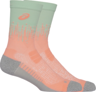 UNISEX PERFORMANCE RUN SOCK CREW, Bright Sunstone/Mint Tint, Unisex Socks