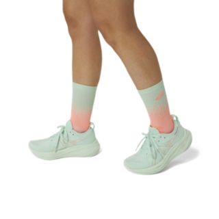 UNISEX PERFORMANCE RUN SOCK CREW, Bright Sunstone/Mint Tint, Unisex Socks