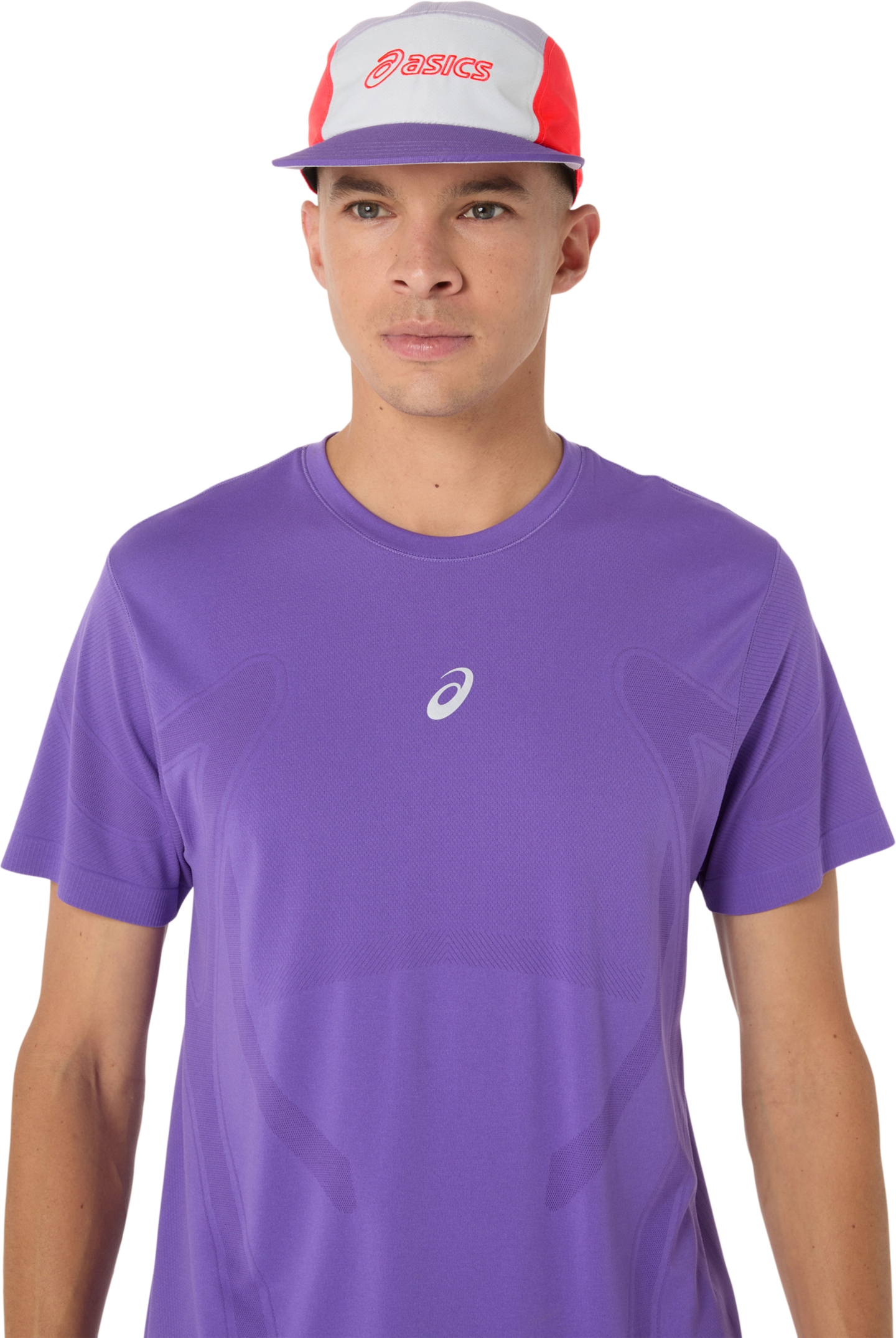 Мужская кепка ASICS 5 Panel, цвет: Красный / Фиолетовый — фото 3