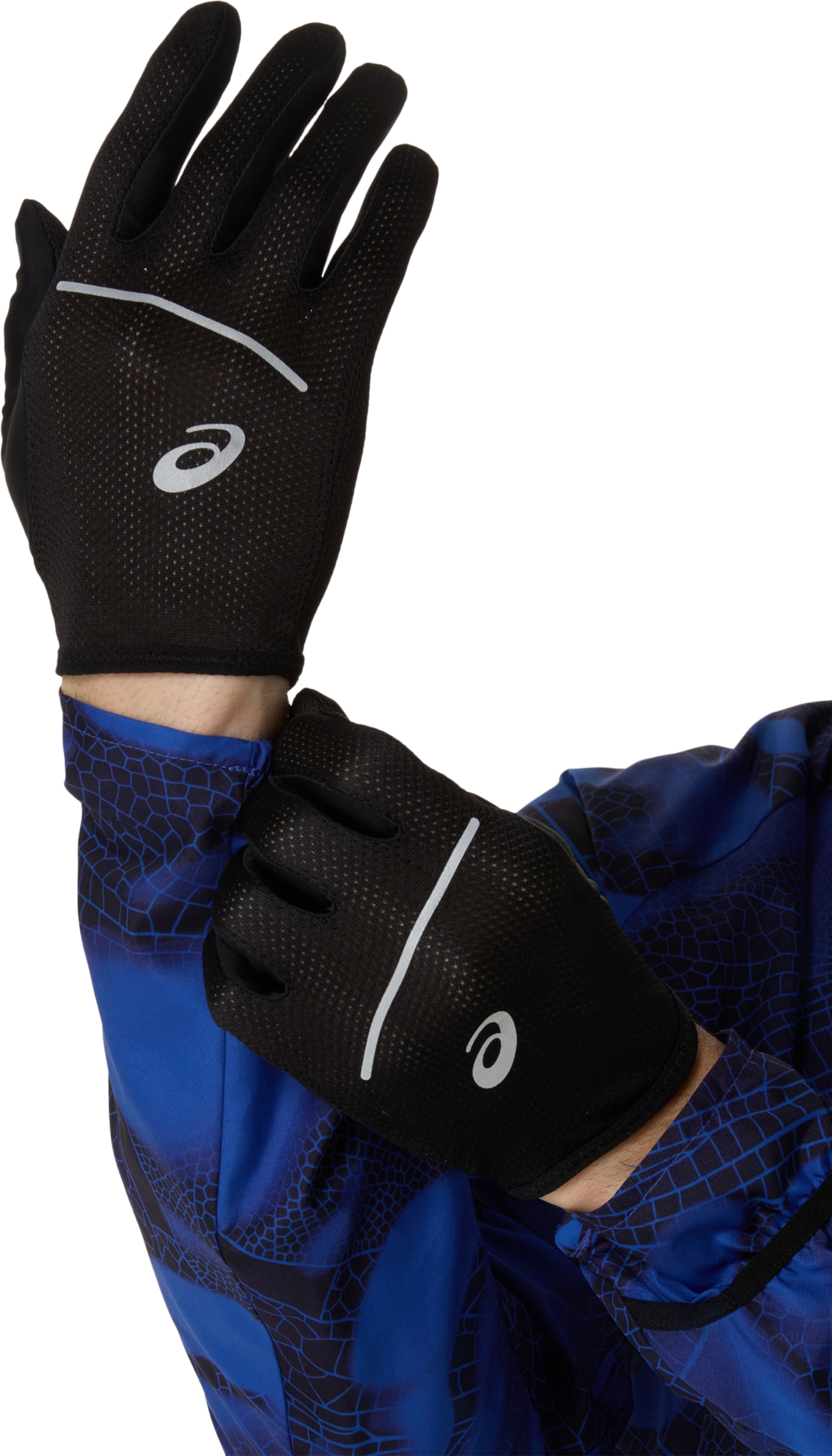 Мужские перчатки ASICS Performance Run Gloves, цвет: Чёрный — фото 4