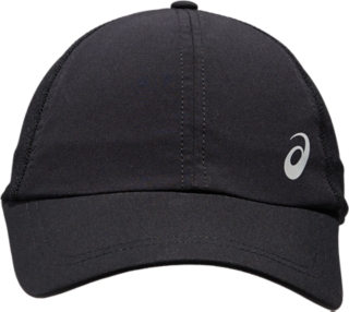 Gorra negra técnica logo reflectante, Accesorios deportivos de mujer