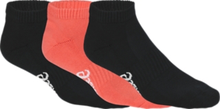 Unisex PACE LOW SOCK 3 PACK, Performance Black/Papaya