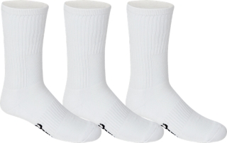 Unisex PACE CREW SOCKS 3 PACK | Brilliant White | Socks | ASICS Australia