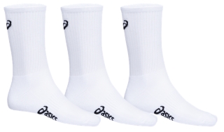 PACE CREW SOCKS 3 PACK Unisex Brilliant White Socks ASICS Australia