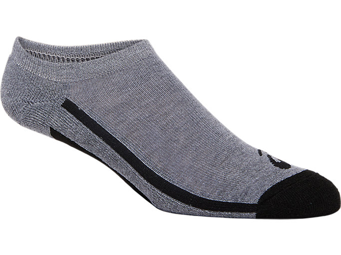 Image 1 of 3 of Unisex Medium Grey Heather/Performance Black PERFORMANCE 2 NO SHOW Socks