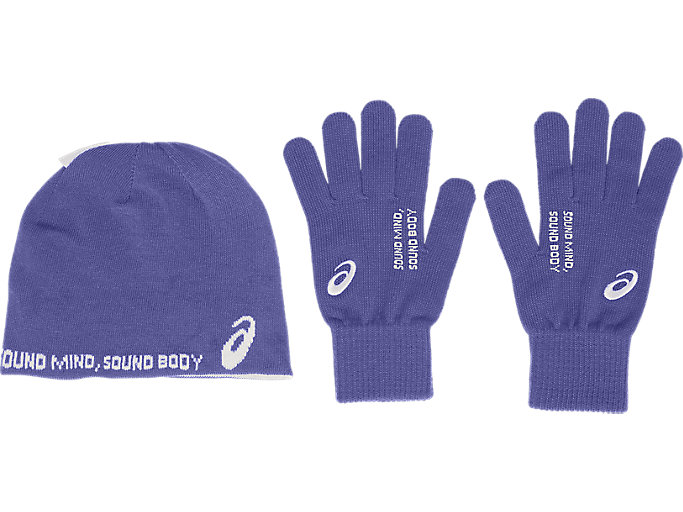 UNISEX BEANIE GLOVE SET | Unisex | Birch/Blue Violet UNISEX BEANIE GLOVE SET | Unisex | Birch/Blue Violet