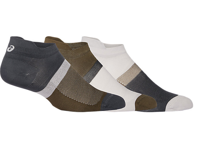 Image 1 of 5 of Unisex Mantle Green 3PPK COLOR BLOCK ANKLE SOCK Calcetines