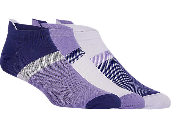 Image 1 of 7 of Unisex Dusk Violet 3PPK COLOR BLOCK ANKLE SOCK Men's Sports Socks