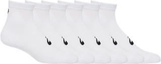 UNISEX 6PPK QUARTER SOCK Brilliant White Unisex Socks ASICS UK