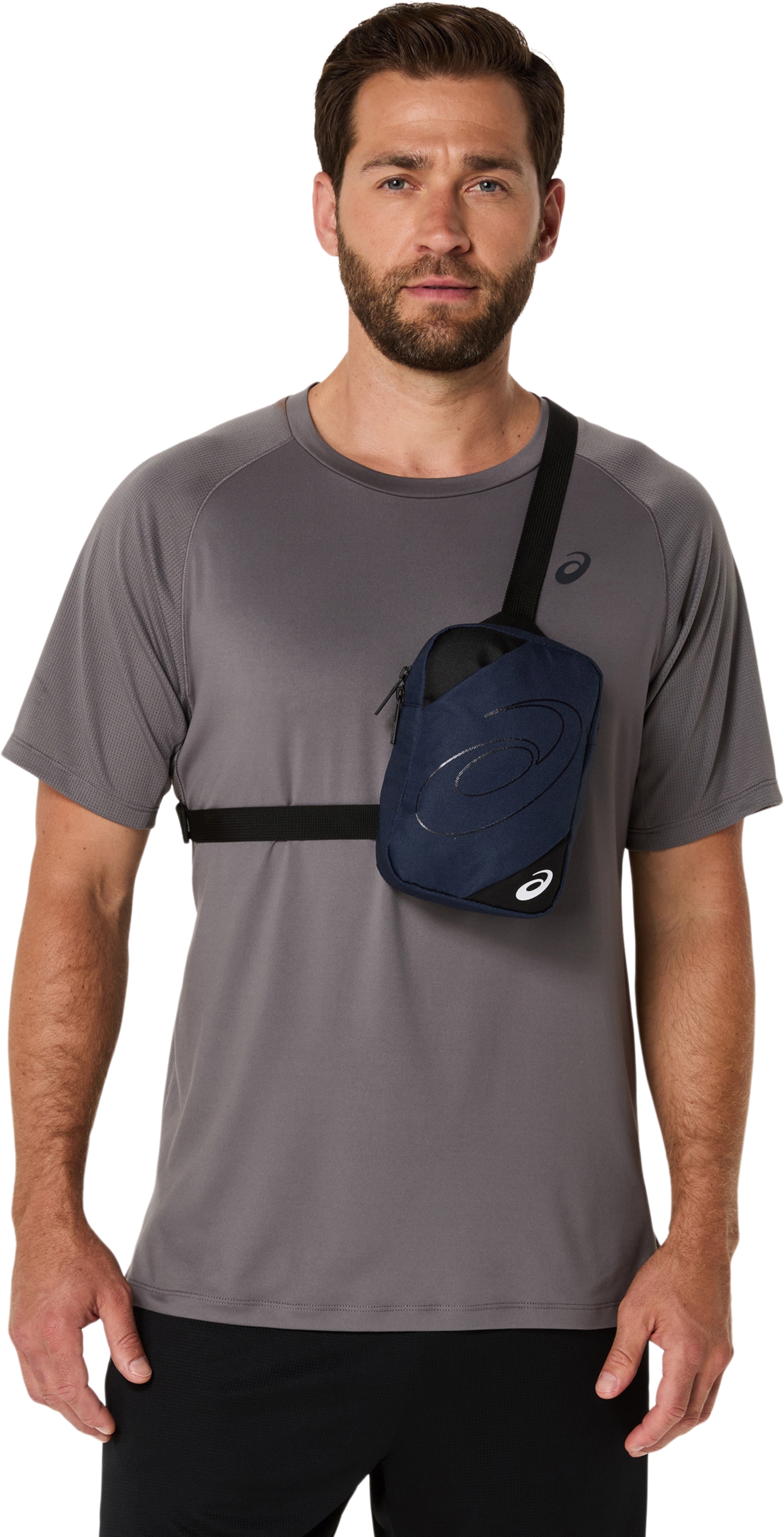 Мужская сумка ASICS Shoulder Pouch, цвет: Тёмно-синий — фото 3