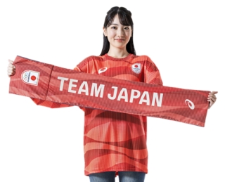 TEAM JAPAN応援フリースマフラー, Sunrise Red 3