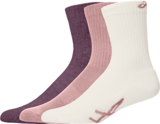 SPORT 3 PACK CREW SOCK, Morganite/Cream/Velvet Purple 2