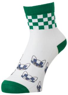 ソックス 東京オリンピックマスコット ホワイト グリーン キッズ ソックス Asics