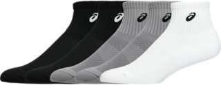 Image 2 of 3 of Kids WHITE/BLACK/SHEET ROCK HEATHER KIDS MIDDLE SOCKS 3P Kids