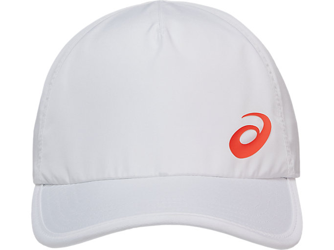 Unisex PERFORMANCE CAP | Brilliant White/Sunrise Red | Tennis Accessories |  ASICS Australia