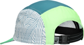 ASICS PADEL 5 PANEL CAP, Mistypine/Vitalgreen/Cream/Illuminate Gr 2