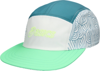 ASICS PADEL 5 PANEL CAP, Mistypine/Vitalgreen/Cream/Illuminate Gr 1