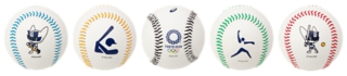 記念ボールセット 東京オリンピックエンブレム ホワイト メンズ 野球用品 Asics