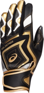 GOLDSTAGE バッティング用手袋 | ブラック/ゴールド | メンズ 手袋