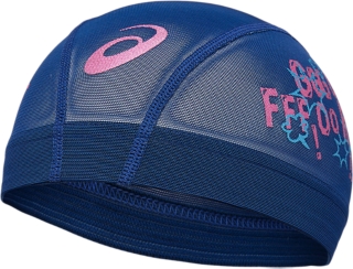 2色プリントメッシュキャップ ネイビー ピンク メンズ 水着 Asics