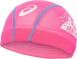1色プリントメッシュキャップ 蛍光ピンク ホワイト メンズ 帽子 Asics