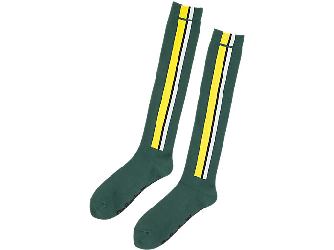 Image 1 of 4 of  Green/Yellow MIDDLE SOCKS Unisex Socks