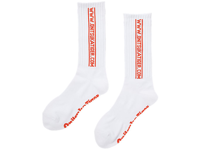 Alternative image view of MIDDLE SOCKS, Real White/Fiery Red