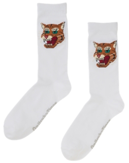 Unisex MIDDLE SOCKS, White, UNISEX CLOTHING