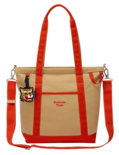 新品未使用　ONITSUKA TIGER TOTE BAG Onitsuka Tiger SMALL CANVAS TOTE BAG BEIGE/ORANGE 3183B233