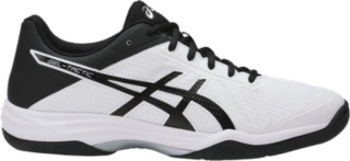 white and black volleyball shoes