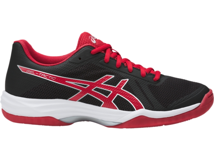 Women's GELTactic 2 Black/Prime Red/Silver Volleyball Shoes ASICS