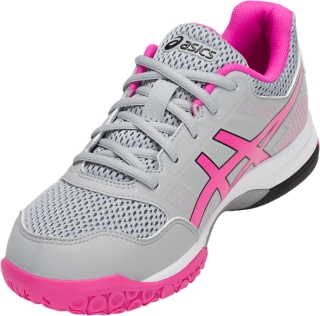 Women's GEL-Rocket 8 | Mid Grey/Pink Glow Volleyball Shoes | ASICS