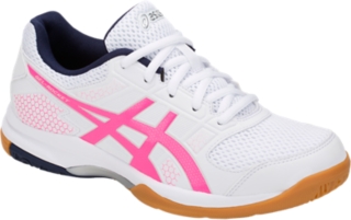 Asics pink hot sale volleyball shoes