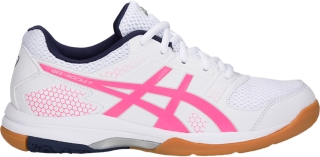 Women's GEL-Rocket 8, White/Hot Pink, Volleyball Shoes