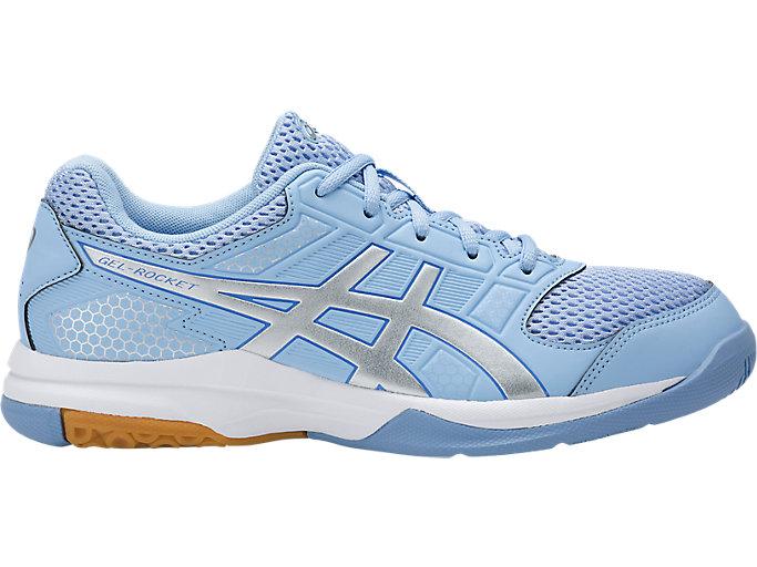 Women's GEL-Rocket Blue/Silver/White | Volleyball Shoes | ASICS