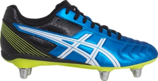 blue asics football boots