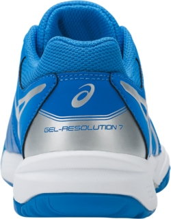 Asics gel resolution 7 gs blue/silver clearance junior shoes